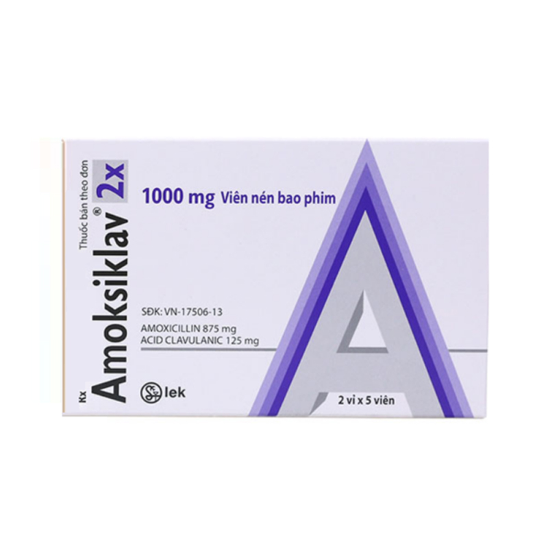 Thuốc Amoksiklav 1000mg-Hộp 10 Viên-Điều Trị Bệnh Nhiễm Khuẩn