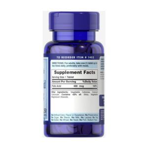 Folic Acid 400mcg Lọ 250 Viên – Thành Phần