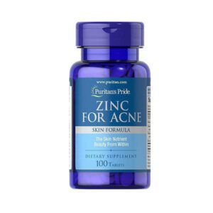 Zinc For Acne Lọ 100 Viên - Viên Uống Kẽm Trị Mụn