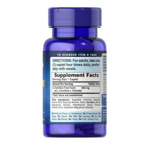 L-Carnitine 500mg Lọ 60 Viên - Thành Phần Công Dụng