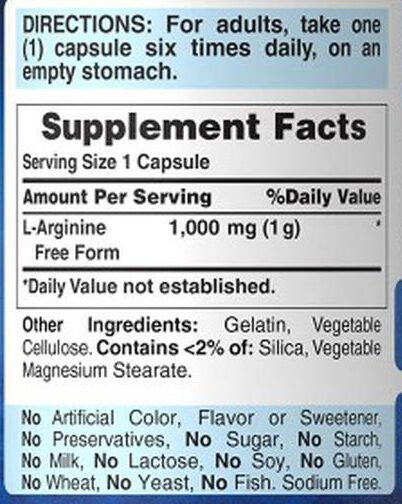 L-Arginine 1000 mg - Thành phần