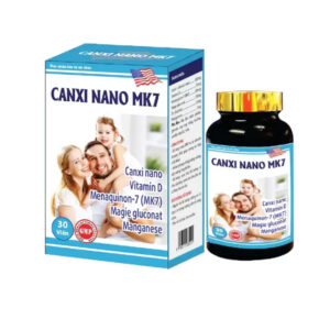 Canxi Nano MK7 Hộp 30 Viên - Giúp Tăng Chiều Cao Ở Trẻ