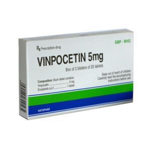 Vinpocetin 5mg Hộp 50 Viên - Giảm Dấu Hiệu Rối Loạn Mạch Não