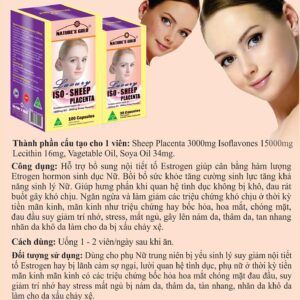 Iso Sheep Placenta Hộp 30 Viên - Thành Phần Công Dụng