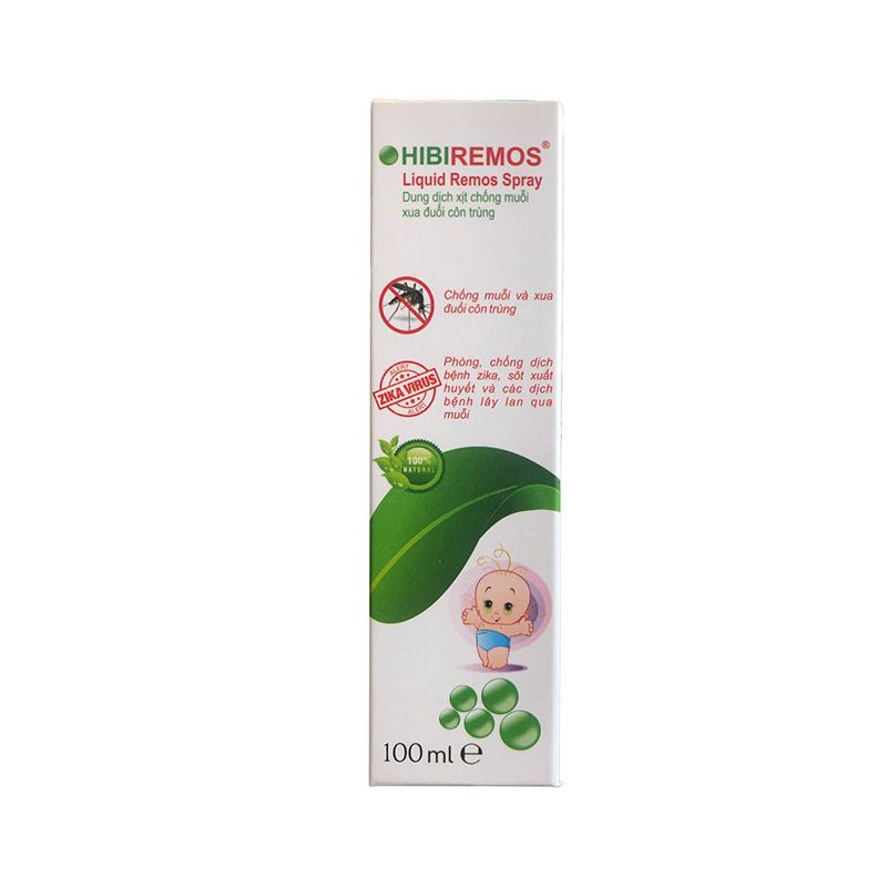 Hibiremos Hộp 100ml - Xịt Chống Muỗi Cho Trẻ Từ 6 Tháng Tuổi