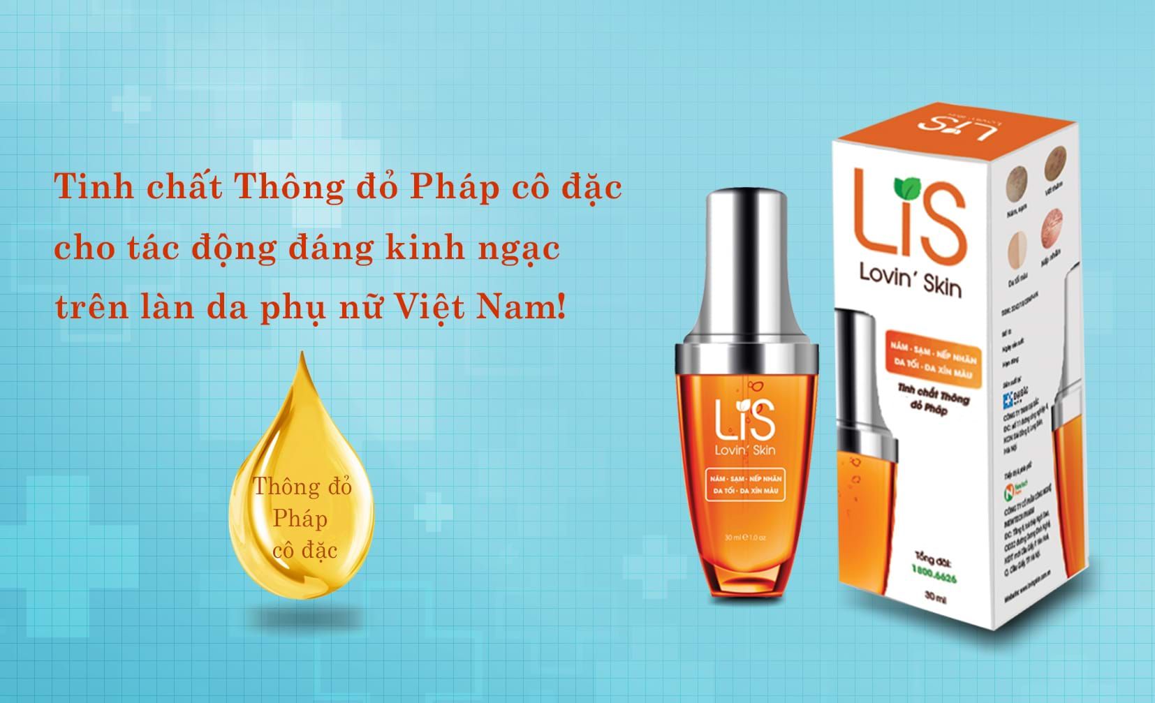 LiS Lovin Skin Lọ 30ml - Giúp da trắng sáng đều màu