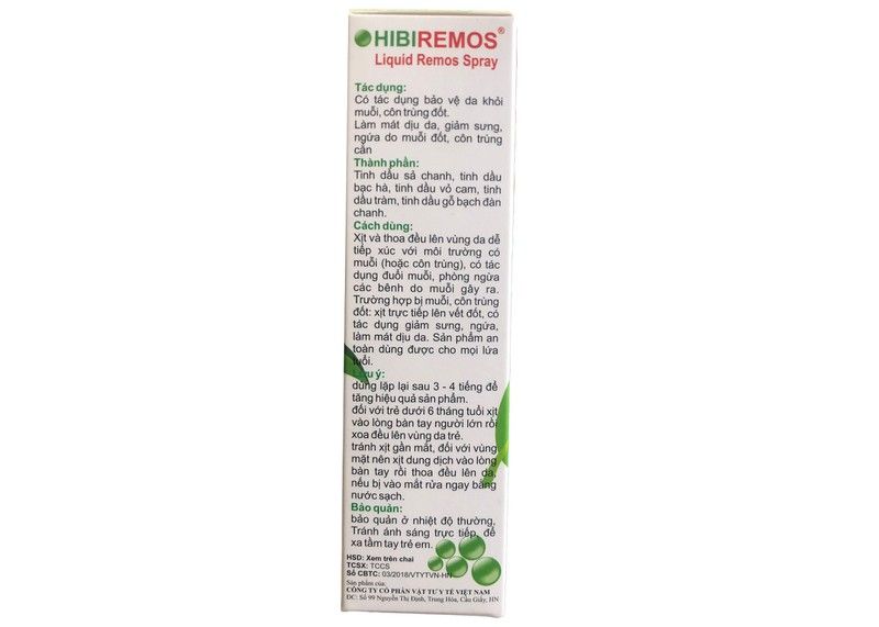 Hibiremos Hộp 100ml - Xịt Chống Muỗi Cho Trẻ Từ 6 Tháng Tuổi