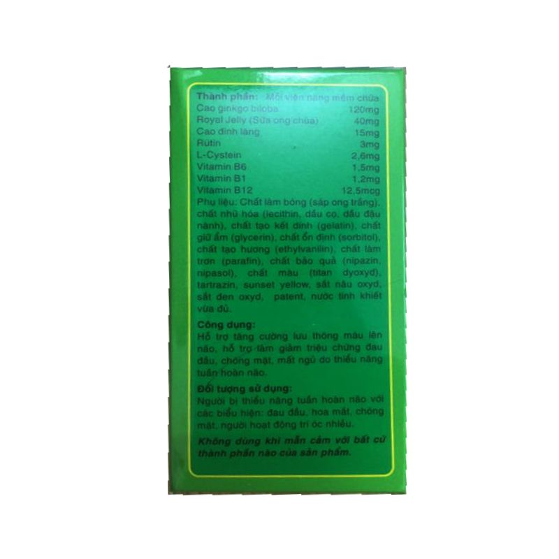 Win Ginkgo Hộp 100 Viên - Thành Phần Công dụng