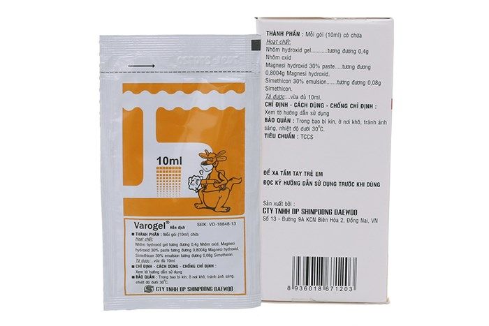 Varogel Hộp 20 Gói - Trị Loét Dạ Dày, Tá Tràng