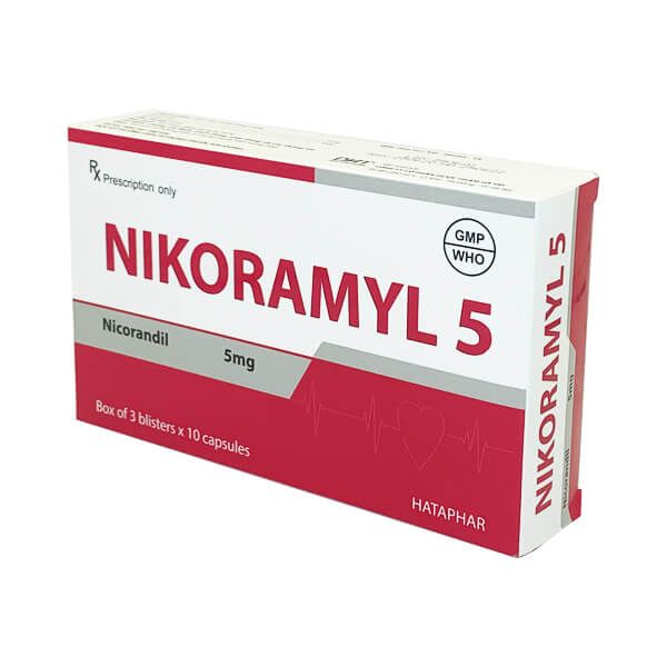 Nikoramyl 5 Hộp 30 Viên - Điều Trị Cơn Đau Thắt Ngực Ổn Định
